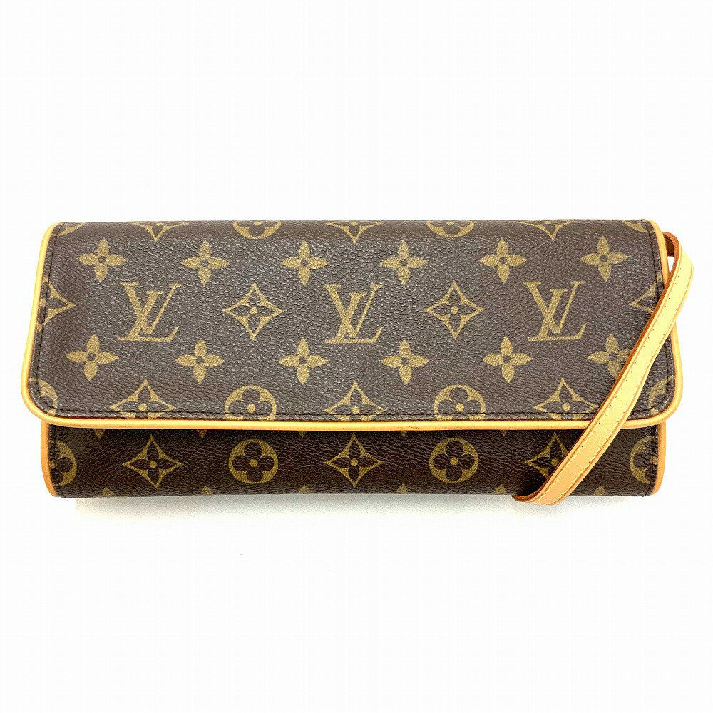 o 【LOUIS VUITTON】 【ルイヴィトン】 ポシェットツインGM　ショルダーバッグ　M51852　モノグラム　ブラウン　レディース　女性【中古】【質屋かんてい局小山店】22-4455o-o