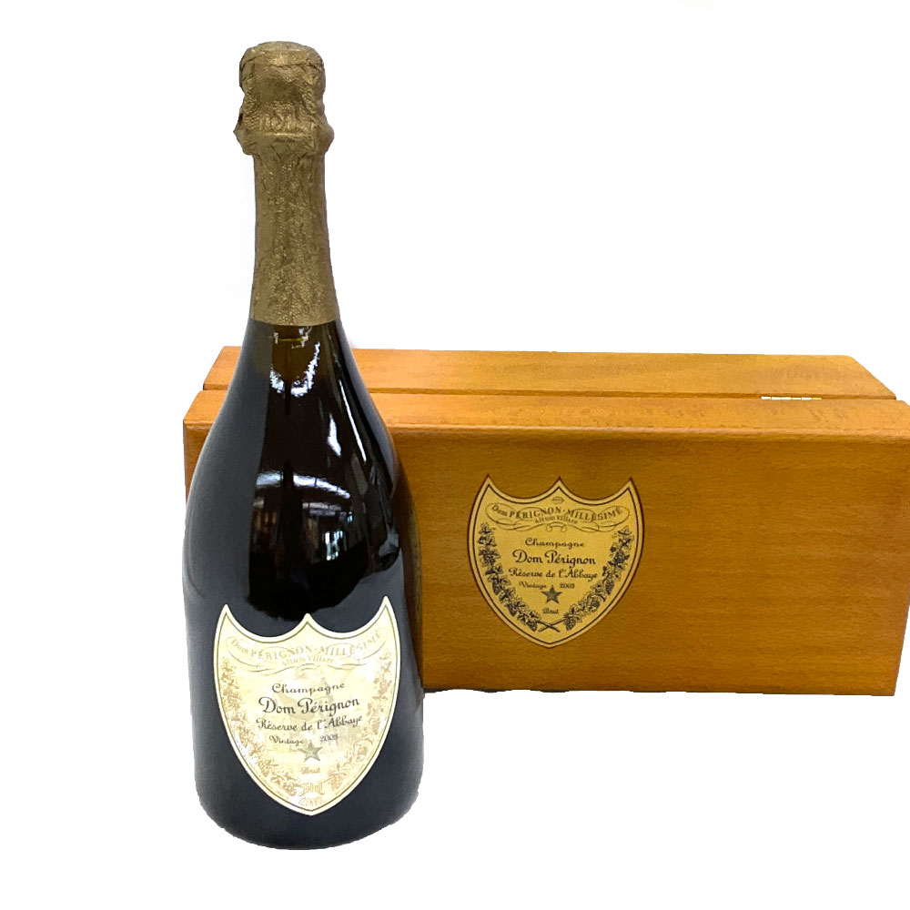 N【中古】【シャンパン】ドンペリニヨンレゼルヴドラベイ 2003 750ml 12.5% 11542 果実酒 原産国フランス シャンパーニュ 未開封 古酒 洋酒 ヴィンテージ インテリア 木箱付属 質屋かんてい局那須塩原店 ★R2502016