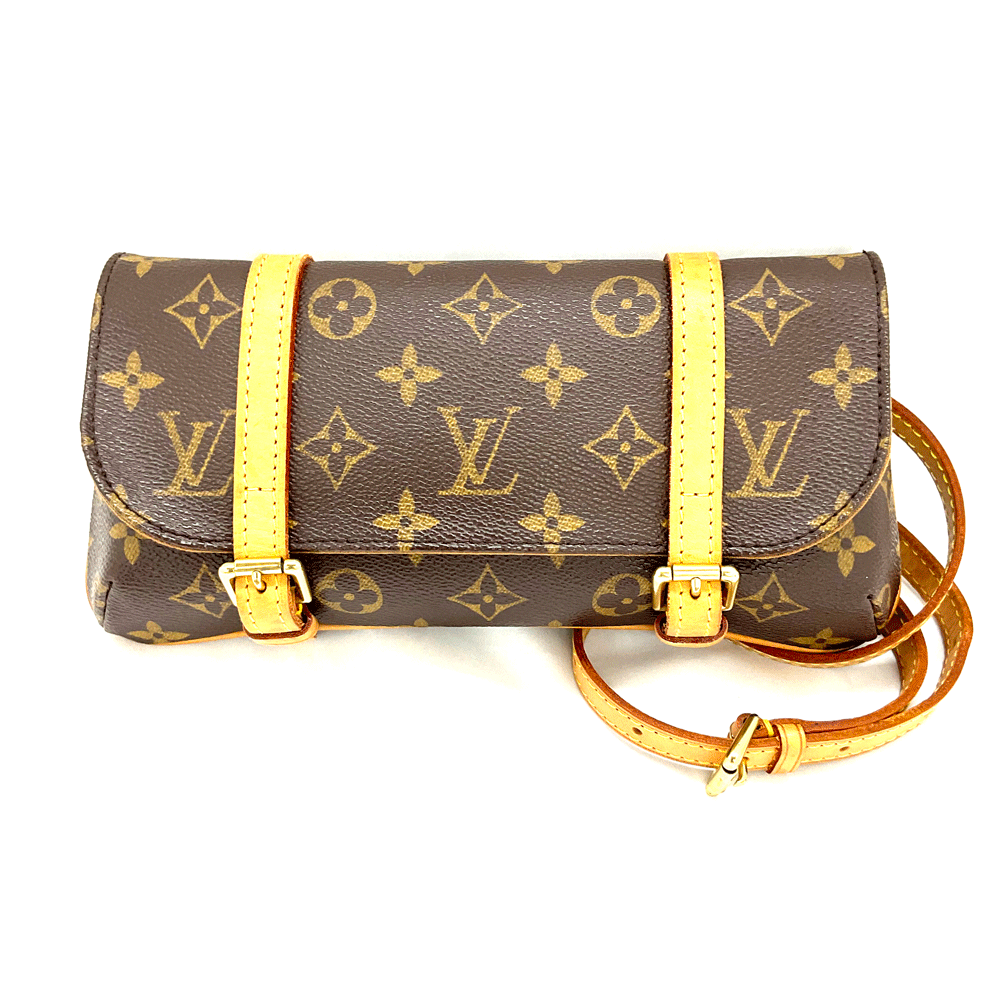 N　中古【LOUIS VUITTON】ルイ ヴィトン　ポシェットマレル　M51159　MI1005　モノグラム　ブラウン系..