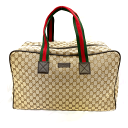 N【中古】【GUCCI】グッチ ボストンバッグ 146310 シェリーライン×GGキャンバス ブラウン×ベージュ レディース 普段使い ビジネス ブランドバッグ 旅行カバン 鞄 質屋かんてい局那須塩原店★3100995-7n(4)