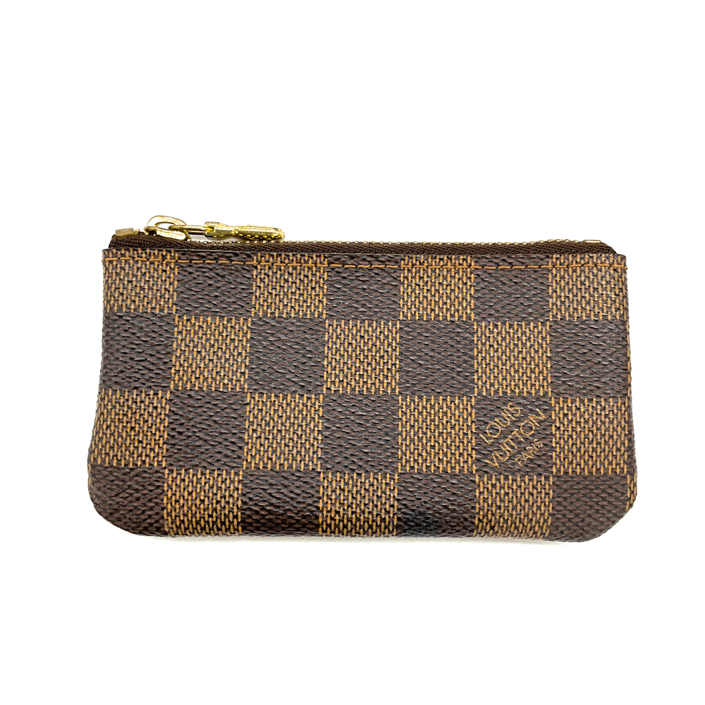 N【中古】【LOUIS VUITTON】ルイヴィトン ポシェットクレ M62658 CA3017 ダミエ エベヌ ブラウン系 キーケース コインケース ブランド品 質屋かんてい局那須塩原店 3102236-39n