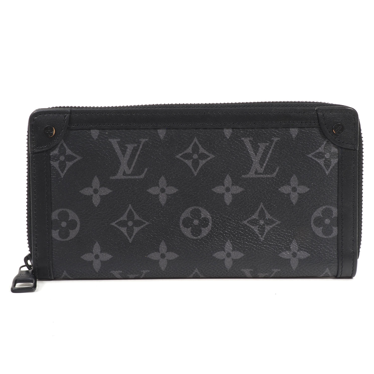 ルイヴィトン モノグラム財布（メンズ） N【LOUIS VUITTON】ルイヴィトン　トランク・ジッピーウォレット　M80558　RFID　モノグラム・エクリプス　グレー　長財布　ファスナー開閉　メンズ　普段使い　ビジネス　オシャレ　本体のみ　 かんてい局那須塩原店★3101558-207n