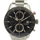 N【中古】【TAG-HEUER】 タグホイヤー カレラ キャリバー16 自動巻き CBm2110 ステンレス シルバーカラー×ブラックベゼル/文字盤 クロノグラフ デイト 外箱/箱/ギャラ スポーツ ブランド時計 腕時計 メンズ 現状販売 送料込 那須塩原店 3100008-46n