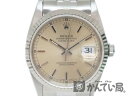 ROLEX【ロレックス】 16234 デイトジャスト W番 K18WG SS 自動巻き メンズ シルバー USED-A【中古】 質屋 かんてい局茜部店 a17-6685