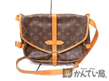 LOUIS VUITTON【ルイ・ヴィトン】　M42256　ソミュール30　ショルダーバッグ　モノグラムキャンバス 茶色系　USED-6 鞄【中古】　a18-4817　質屋　かんてい局茜部店