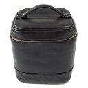 シャネル Chanel A01619 バニティバッグ ビコローレブラック ゴールド金具【中古】