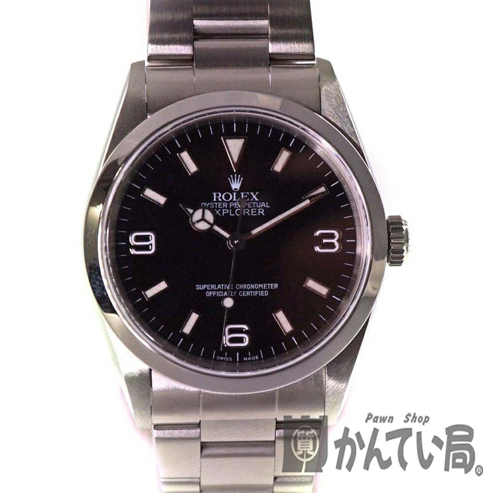 ROLEX【ロレックス】　14270　エクスプローラー1　ステンレス　メンズ　腕時計　P番　自動巻き　黒文字盤　【中古】　USED-9　質屋　かんてい局春日井店　k3100004928900003