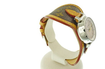 LOUIS VUITTON【ルイヴィトン】Q12160 『タンブール クオーツ』電池式 100m防水 デイト表示 日付表示 レディース ピンクシェル モノグラム ファッション 腕時計 ウォッチ 【中古】USED-B【6】k19-7287 質屋 かんてい局春日井店