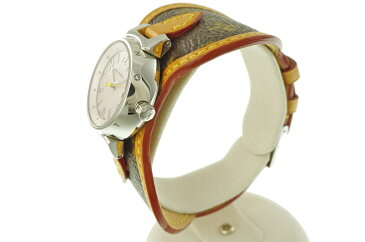 LOUIS VUITTON【ルイヴィトン】Q12160 『タンブール クオーツ』電池式 100m防水 デイト表示 日付表示 レディース ピンクシェル モノグラム ファッション 腕時計 ウォッチ 【中古】USED-B【6】k19-7287 質屋 かんてい局春日井店