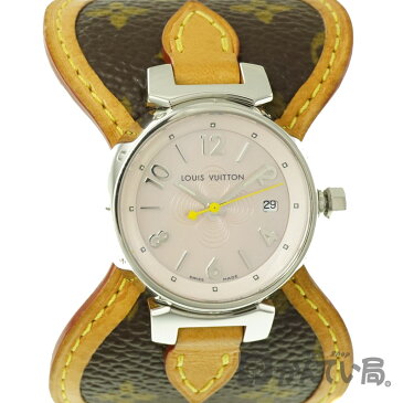 LOUIS VUITTON【ルイヴィトン】Q12160 『タンブール クオーツ』電池式 100m防水 デイト表示 日付表示 レディース ピンクシェル モノグラム ファッション 腕時計 ウォッチ 【中古】USED-B【6】k19-7287 質屋 かんてい局春日井店