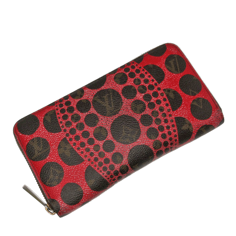 LOUIS VUITTON【ルイヴィトン】M60450　ジッピーウォレット　モノグラムキャンバス　ブラウン系×レッド系　長財布　サイフ　草間彌生　クサマヤヨイ　ブランド　【中古】USED-BC【5】k21-1084　質屋　かんてい局春日井店のサムネイル