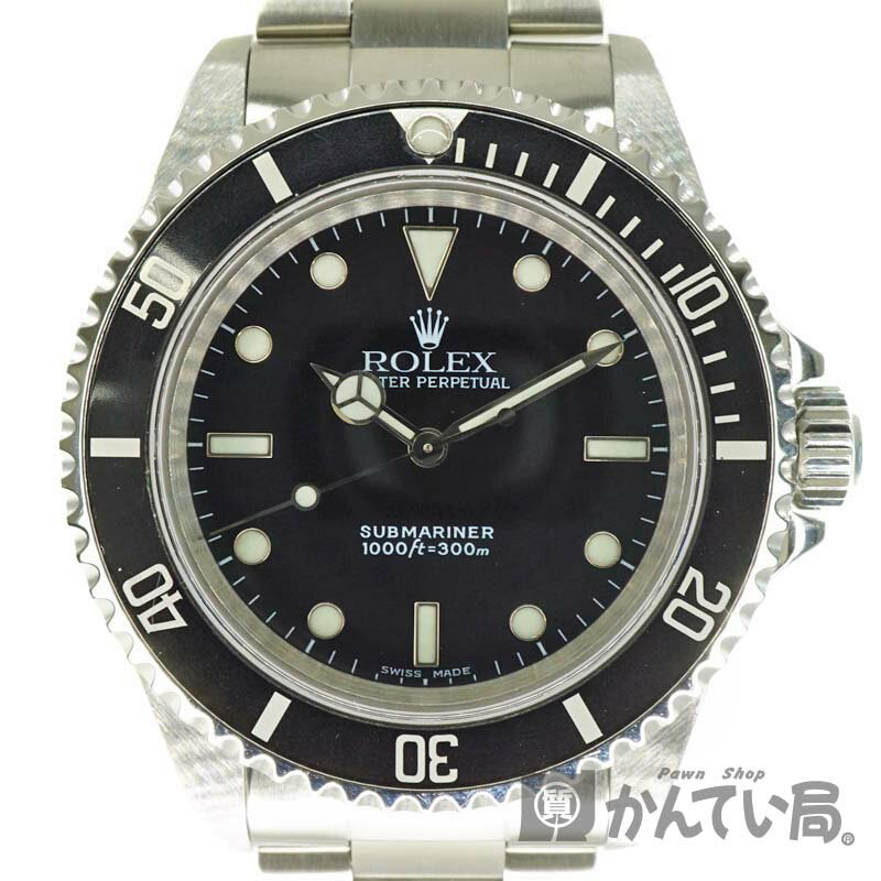 ROLEX【ロレックス】 14060 サブマリーナー ノンデイト ステンレススチール 黒サブ P番 自動巻き ブラック メンズ 腕時計 USED-9 【中古】質屋かんてい局春日井店 k3100004928900018