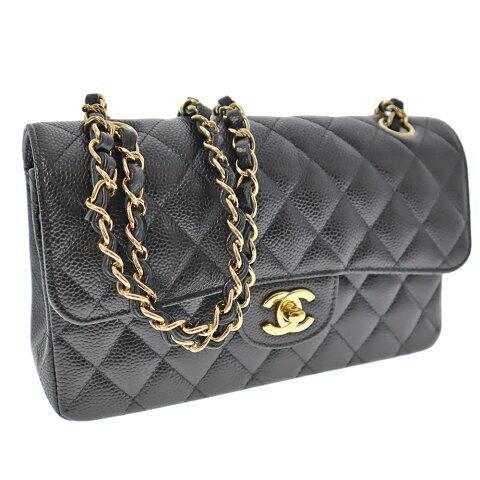 CHANEL【シャネル】A01113 マトラッセ 23 チェーンショルダーバッグ ダブルフラップ ブラック系 ゴールド金具 鞄 かばん ステッチ キャビアスキン レザー 本革 ココマーク レディース 最新型【中古】未使用品 質屋かんてい局春日井店 k21-4417