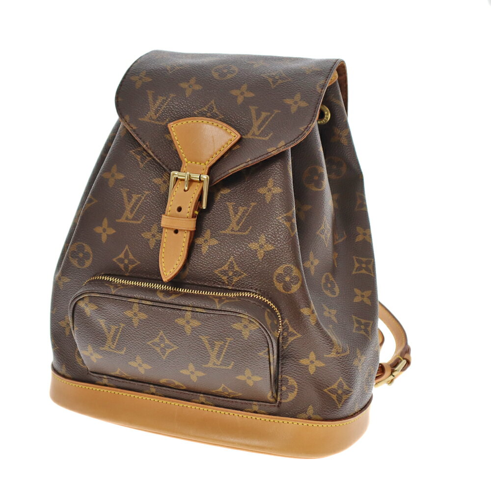 LOUIS VUITTON【ルイヴィトン】M51136 モンスリMM バックパック モノグラムキャンバス LV ブラウン系 カバン 鞄 ブランドバッグ 巾着型 メンズ レディース ユニセックス【中古】 USED-7 質屋かんてい局春日井店 k22-3950