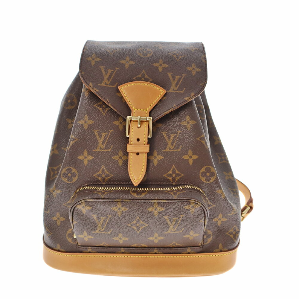 LOUIS VUITTON【ルイヴィトン】M51136 モンスリMM バックパック モノグラムキャンバス LV ブラウン系 カバン 鞄 ブランドバッグ 巾着型 メンズ レディース ユニセックス【中古】 USED-7 質屋かんてい局春日井店 k22-3950