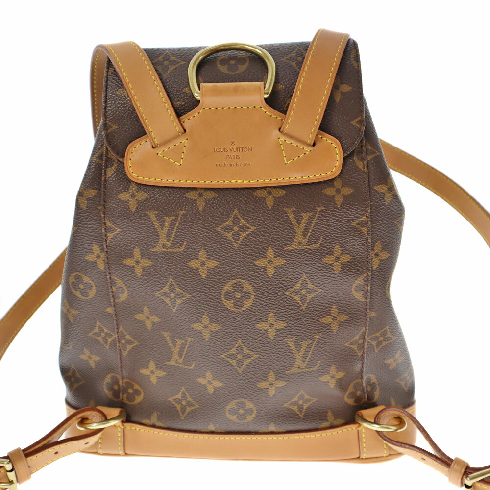 LOUIS VUITTON【ルイヴィトン】M51136 モンスリMM バックパック モノグラムキャンバス LV ブラウン系 カバン 鞄 ブランドバッグ 巾着型 メンズ レディース ユニセックス【中古】 USED-7 質屋かんてい局春日井店 k22-3950