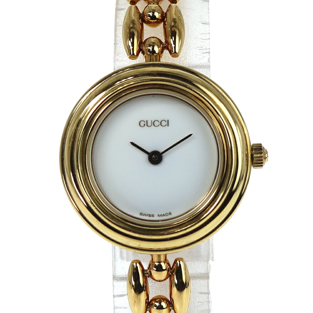 グッチ Gucci 11/12.2 チェンジベゼルウォッチ クォーツ ホワイト 【中古】