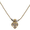 K18YG 18金イエローゴールド Pt プラチナ ダイヤモンドネックレス【中古】※プラチナ純度不明