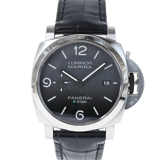 パネライ O.panerai PAM01358 ルミノールマリーナ eSteel グリージョ ロッチャ グレー 【中古】 パネライ O.panerai PAM01358 ルミノールマリーナ eSteel グリージョ ロッチャ グレー 【中古】