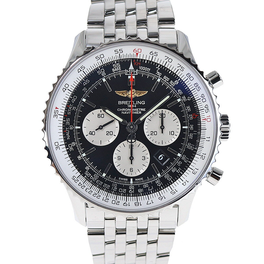 ブライトリング Breitling AB0127 AB012721 ナビタイマー メンズ 自動巻き 腕時計 ブラック 【中古】