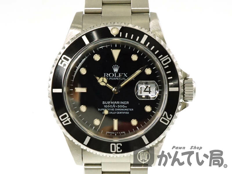 ROLEX【ロレックス】 16610 サブマリーナー T番 黒文字盤/トリチウムインデックス ダイバーズウォッチ ステンレス メンズ 300m防水 メンテナンス済み【中古】 質屋 かんてい局春日井店 k19-2757