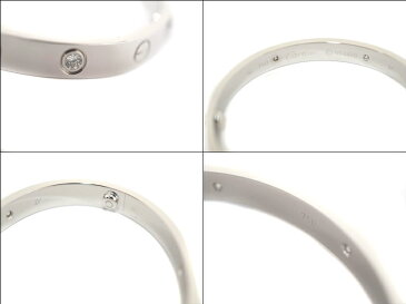 Cartier【カルティエ】ラブブレス ハーフダイヤ K18WG ホワイトゴールド ダイヤモンド サイズ 16 レディースアクセサリー ブランド ジュエリー【中古】USED-A 質屋かんてい局北名古屋店 n18-2618