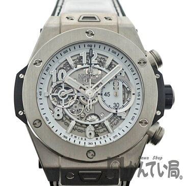 HUBLOT【ウブロ】411.NE.2010.LR.JSM15　ビッグバン　ウニコ　フライバッククロノ　日本限定　ブラック&ホワイト　スケルトン　自動巻き　メンズ　【中古】USED-8　質屋かんてい局北名古屋店　n20-1432