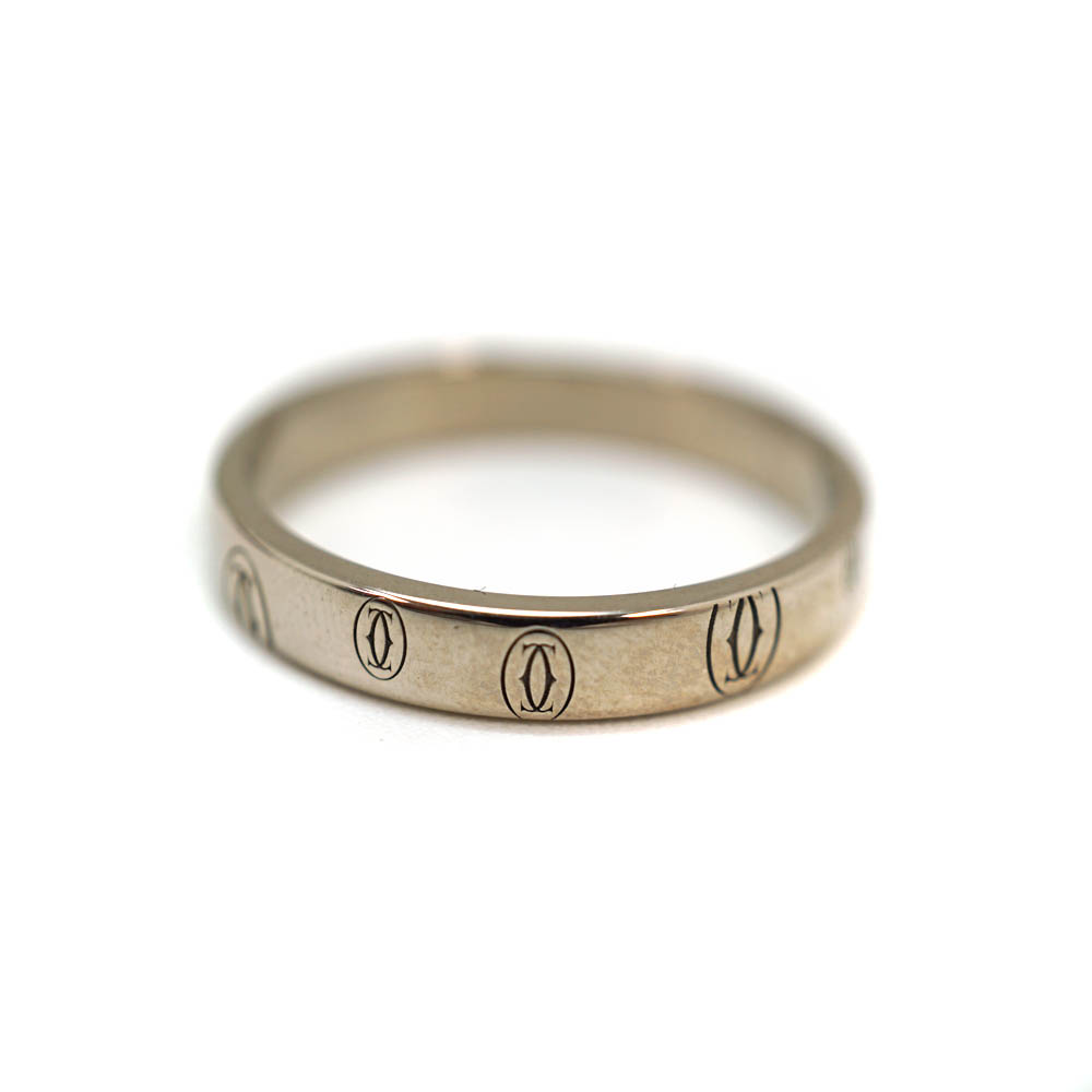 CARTIER【カルティエ】　ハッピーバースデーリング　 指輪　K18WG　サイズ表記：64　約23.5号　ジュエリー　ブランドアクセサリー　新品仕上げ済み【中古】USED-9　質屋かんてい局北名古屋店　n20-7184