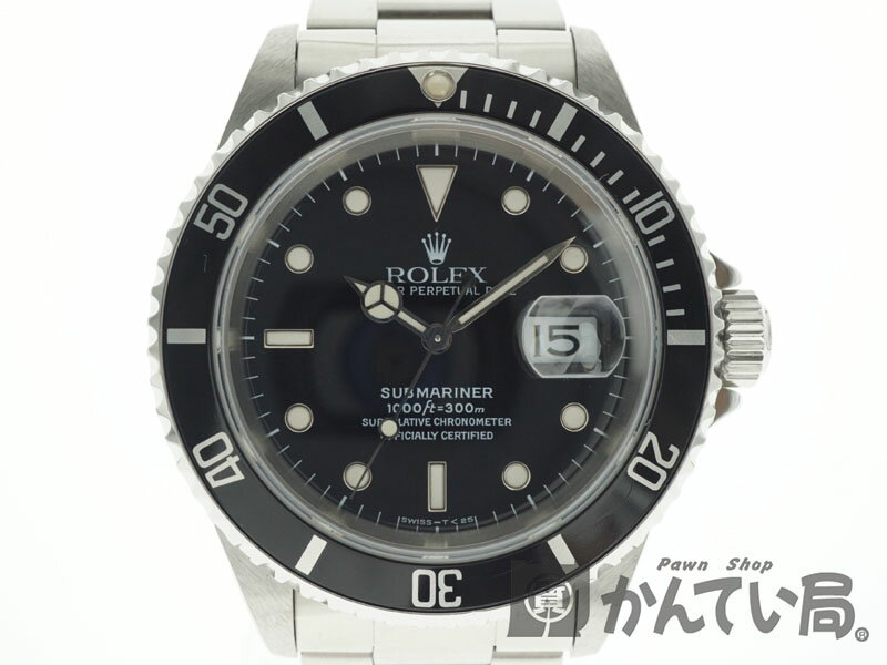 ROLEX【ロレックス】　16610　サブマリーナデイト　スポーツ　ブラック　T番　トリチウム　メンズ　ダイバーズ　自動巻き　SS　オートマ　腕時計　USED-9【中古】　質屋　かんてい局細畑店　h19-5123