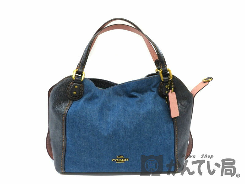 COACH 【コーチ】 29475 2WAYバッグ デニム ハンドバッグ ショルダーバッグ ブルー レディース 【中古】 USED-7 質屋 かんてい局細畑店 h19-4066