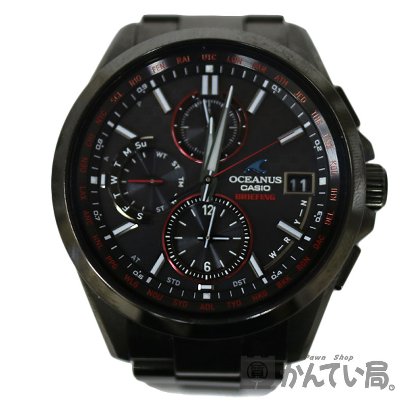 CASIO【カシオ】　OCW-T2610BR-1AJR　オシアナス×BRIEFING　コラボ　モデル　ブラック系　限定　電波ソーラー　ブリーフィング　【中古】　USED-8　質屋　かんてい局小牧店　c20-747