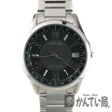 CITIZEN シチズン CB1110-61E エクシード ソーラー電波 ブラック ステンレス メンズ ローマ 腕時計 【中古】 USED【8】 かんてい局小牧店 c19-3508 3100019028500003