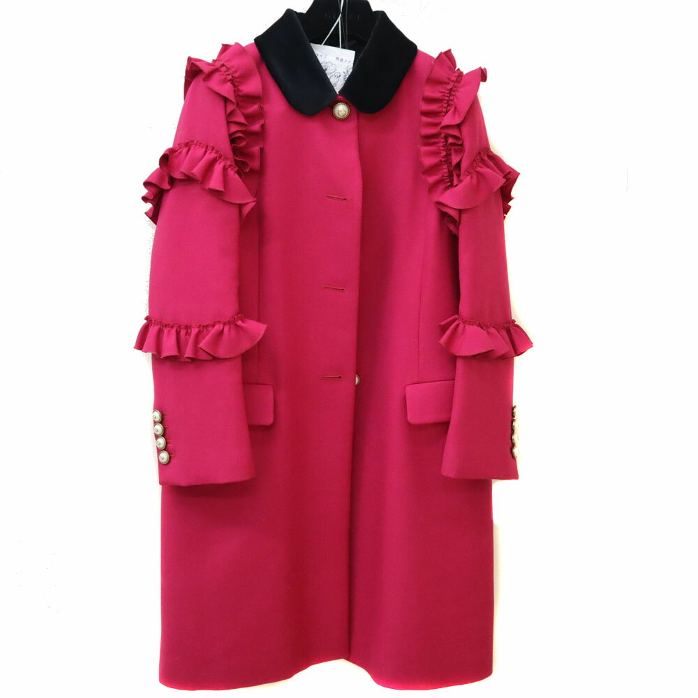 グッチ Gucci ロングコート アウター ピンク 9号 服 ファッション【中古】