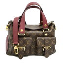 ルイヴィトン Louis vuitton M43482 マンハッタン ブラウン×フューシャ【中古】