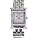 エルメス Hermes HH1.230 Hウォッチ レディース 電池式 腕時計 ステンレス ダイヤモンドベゼル アイボリー文字盤【中古】