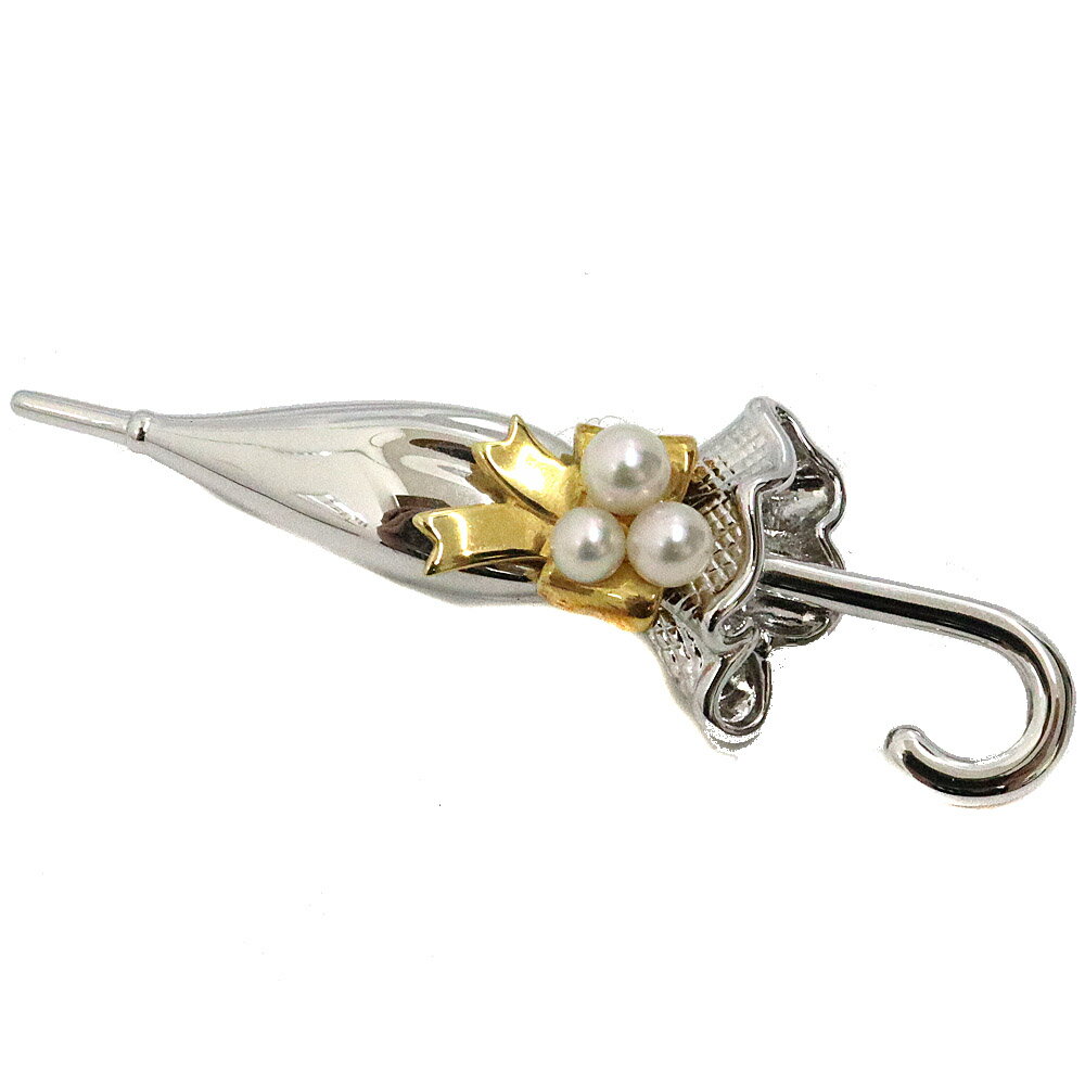ミキモト Mikimoto ブローチ パール アクセサリー レディース K18 金属素材 シルバー イエローゴールド..