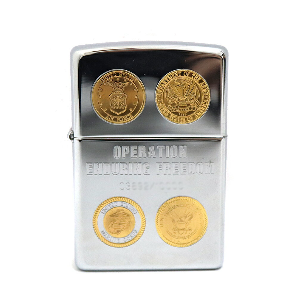 ジッポー Zippo operation enduring freedom 不朽の自由作戦 ライター メンズ 金属素材 シルバー 【中古】