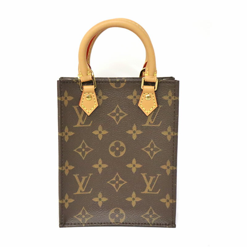 商品情報 管理番号 c24-421 ブランド LOUIS VUITTON【ルイ ヴィトン】 型番 M69442 商品名 プティット・サックプラ 素材 モノグラムキャンバス カラー ブラウン系 サイズ 横:約14.0cm&times;縦:17.0cm&times;幅:約5.0cm 仕様 オープン開閉式【内側】オープンポケット&times;1 シリアル SP2200 付属品 布袋 ショルダーストラップ 商品説明 LOUIS VUITTON【ルイ・ヴィトン】プティット・サックプラをご紹介致します。 ヴィンテージ感が漂うデザインに、2本のトップハンドルと取り外し可能なレザーのショルダーストラップがアクセントになったバッグです。 &nbsp; 商品状態 ・使用された形跡のない大変キレイな状態のバッグです。 ※店頭でも同時販売中の為画像にない傷や汚れが付く可能性がございます。 ※商品の状態は、写真でも合わせてご確認下さい。 ランク 外面：USED-8 内面：USED-8 【総合ランク：USED-8】 注意事項 ※即日発送は【正午（昼の12時）】迄にご注文頂いた【代引き】のご注文のみが 対象となります。その他のお支払い方法をご選択頂いた場合は、お支払いの確認が取れ次第発送となります。※デジタルカメラにて撮影のため実際の商品の色・質感等が若干異なる場合があります。※商品の状態は写真でもご確認下さい。※写真には目立つ箇所、また一番状態の悪い箇所を優先的に掲載しております。※店頭でも販売中の為多少の小傷等はご了承下さい。 商品に関する問い合わせ先 かんてい局小牧店 TEL:0568-68-8998 営業時間/10:00～19:00 &nbsp; &nbsp; 商品の状態について NEW 新品 未使用品 未使用品 USED【10】 極めて未使用品に近い超美品 USED【9】 メンテナンス済みの商品やほとんど使用された形跡が見られない美品 USED【8】 使用感が少ないキレイな美品 USED【7】 使用感はあるが、程度のよい良品 USED【6】 使用感があり、キズや汚れがあるが、使用上問題のない中古品 USED【5】 キズや汚れ、劣化が目立つが使用上問題のない中古品 USED【4】 使用上問題のある恐れのある難あり品 USED【3】 使用上問題のあるジャンク品 ※程度の目安はあくまでも当店の基準となります。※他店様とは同一の基準ではございませんのでご理解ください。