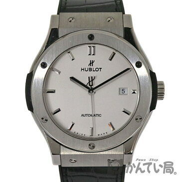 HUBLOT【ウブロ】542.NX.2611.LR クラシック フュージョン チタニウム オパリン 42mm シルバー 自動巻き メンズ 腕時計【中古】質屋 かんてい局茜部店 a2000680