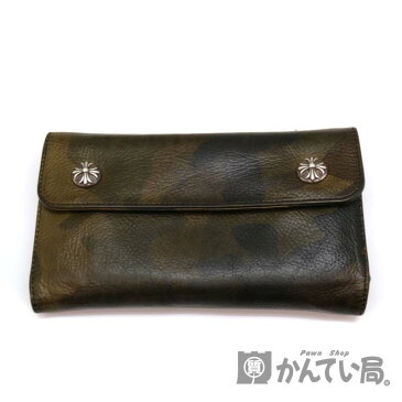 Chrome Hearts【クロムハーツ】　302014801E01XXX001　ウェーブウォレット　カモフラージュ　長財布　メンズ　レザー　グリーン系　カモフラージュ　USED-6【中古】A2002310　質屋　かんてい局茜部店