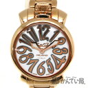 GaGaMILANO【ガガミラノ】6021　マヌアーレ　マニュアーレ　ステンレススチ—ル　クオーツ　ピンクゴールド系　レディース　ファッション　腕時計　USED-8　【中古】A2003343　質屋かんてい局茜部店