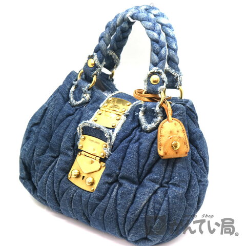 MIU MIU【ミュウミュウ】RR1582　2WAYバッグ　デニム　ブルー系　鞄　USED-6【中古】　A2005609　質屋　かんてい局茜部店