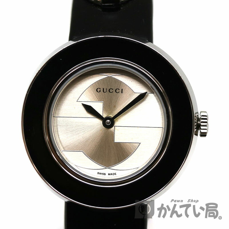 GUCCI【グッチ】 129.5　YA129516　ユープレイ　ウォッチ　クォーツ腕時計 ステンレススチール パテントレザー　クォーツ ブランド レディース　ファッション ブラック系　シルバー系【中古】 質屋 かんてい局茜部店 USED-8 A2006012のサムネイル
