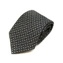 FENDI【フェンディ】ネクタイ シルク 大剣9cm ブラック系 USED-6【中古】 A21-3095 質屋 かんてい局茜部店