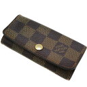 LOUIS　VUITTON【ルイヴィトン】 N62631　ミュルティクレ4　4連キーケース　ダミエキャンバス　エベヌ　ブラウン系　LV　USED-5【中古】A21-3347　質屋　かんてい局茜部店