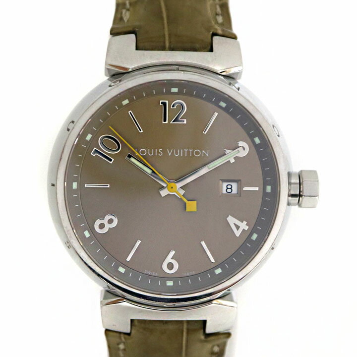 LOUIS VUITTON【ルイヴィトン】　Q1112　タンブールGM　クォーツ　レザーベルト　100m防水　レディース　ファッション　ブランド　腕時計　USED-6【中古】　A21-6439　質屋　かんてい局茜部店のサムネイル