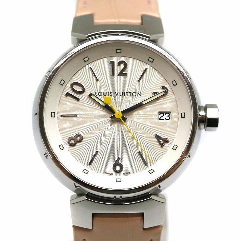 LOUIS VUITTON【ルイヴィトン】　Q1313　タンブールホログラム　クォーツ　レザーベルト　100m防水　レディース　ファッション　ブランド　腕時計　USED-6【中古】　A22-131　質屋　かんてい局茜部店のサムネイル