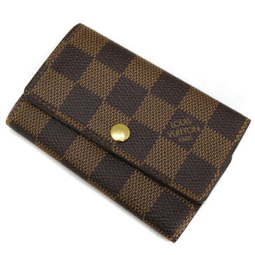 LOUIS　VUITTON【ルイヴィトン】 N62630 ミュルティクレ6　6連キーケース　ダミエキャンバス　エベヌ　ブラウン系　LV　USED-6【中古】A22-3294　質屋　かんてい局茜部店