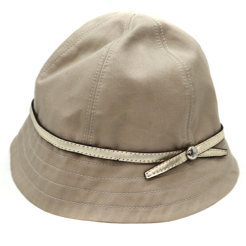 COACH【コーチ】　ハット　帽子　綿　ベージュ/ベージュ系　サイズ表記：M/L　レディース【中古】USED-6　質屋　かんてい局茜部店　A22-5633