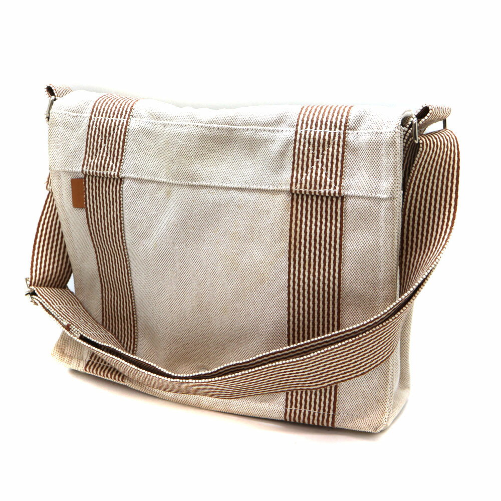 HERMES【エルメス】　フールトゥバザスPM　ショルダーバッグ　鞄　キャンバス　ベージュ/ベージュ系　レディース　【中古】USED-6　質屋　かんてい局茜部店　A22-8412のサムネイル